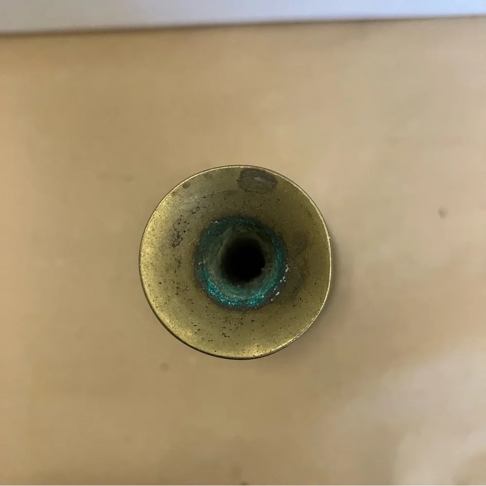 VTG MCM Brass Bud Vase 7
